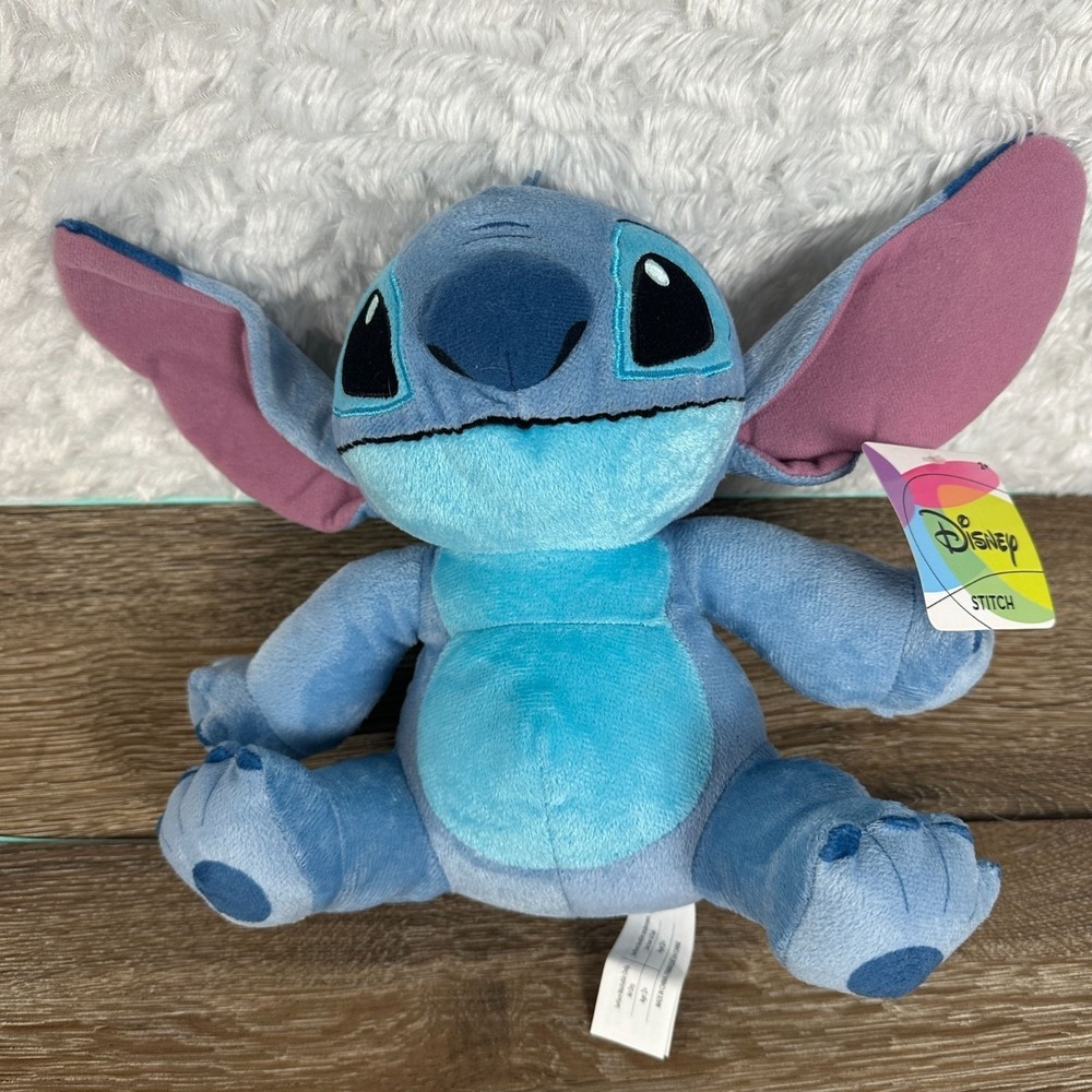 Disney Stitch Plush 9" Stuffed Animal Lilo & Stitch Blue Toy Parks Authentic